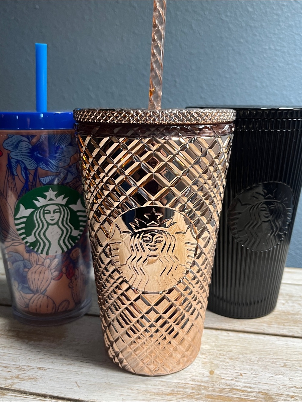Set 16 oz Starbucks Tumblers Qty 3 Cold Drink